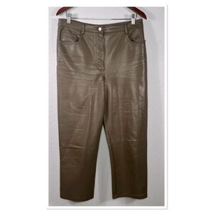 Wilfred Women’s Taupe Faux Leather Pants Sz 10